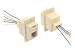 Modular Panel Jack, RJ12 (6x6) / Wires, 30?, Color: Ivory