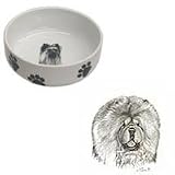 Chow Chow Paw Print Bowl, Porcelain by Rosalinde (7 in. x 2.5 in. deep)