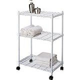 Home Basix Jumbo Storage Cart, White