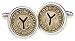 Silver plated cufflinks with New York City transit token