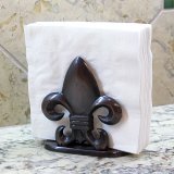 Fleur de Lis Copper Napkin Holder