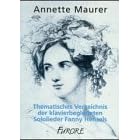 Buy Thematisches Verzeichnis der klavierbegleiteten Sololieder Fanny Hensels (Furore-Edition)... by Annette Maurer