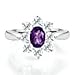 Helzberg Diamonds - Sterling Silver Oval Amethyst title=