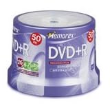 MEM32024755T6 - DVD-R, 16X, 4.7GB, Inkjet Printable, 50 PK by Memorex