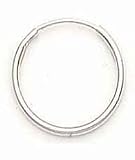  : 14kt White Gold Hoop Earrings- ES1424