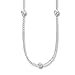 14K White Gold Round Diamond Bzl Set Necklace D.18tw (9 Dia) 16