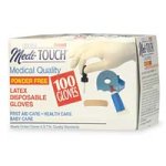 Medi-Touch Powder Free Latex Disposable Gloves, One Size Fits All, 100-Count Boxes (Pack of 3)