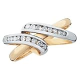 10kt. Two Tone, 1/4 ct. tw. Diamond Fashion Ring