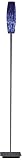 Holtkoetter Bronze Halogen Torchiere with Blue Glass Shade