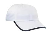 NEW Port Authority - Twill Cap with Contrast Visor Trim and Underbill White/Navy-OSFA