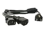 StarTech.com PXT101Y 6 feet Standard Y Computer Power Cord NEMA 5-15P to 2x ....