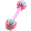 BIOPLAST Pink BUTTERFLY Barbell Tongue Ring