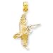 14k & Rhodium Flying Pelican Pendant