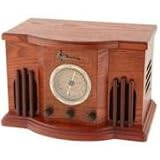 Heritage series AM / FM Stereo Table Radio with Built-In CD Player in Wood Veneer Cabinet
