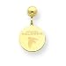 14K Atlanta Falcons Logo w/ Name Round Dangle Post Earrings