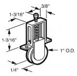 Prime Line Products Screen Door Roller Steel 1In B617
