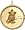 25th with Champagne Glass in Hand on Rope Disc, 14K White Gold Charm