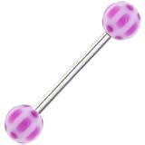 Barbell - Purple SOCCER BALL Tongue Ring