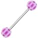 Barbell - Purple SOCCER BALL Tongue Ring