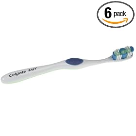 Colgate 360 Toothbrush with Tongue Cleaner, Medium 37 (Pack of 6)