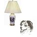 Porcelain Lamp with Australian Shepherd
