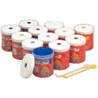 【クリックで詳細表示】ぺんてる ポスターカラー (クラス用L) 12色セット WYG2-12V