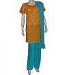 Casual Dresses Indian Cotton Salwar Kameez Short Sleeve Chikan Embroidery Size S (slk407)