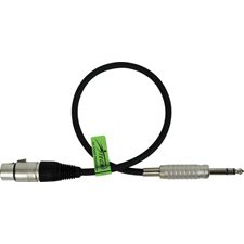 New Tecnec Xlr Female-To-Stereo 1/4 Inch Trs Balanced Audio Cable 1.5 Foot Black For Microphones