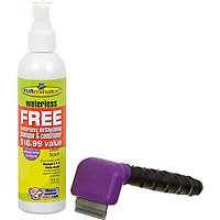FURminator DeShedding Tool FOR CATS – 1.7″ wide edge BONUS Pack(FREE Shampoo)