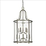 1320-AN - Hudson Valley Mansfield 10-Light Pendant in Antique Nickel