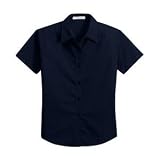 Port Authority - Ladies Short Sleeve Easy Care, Soil Resistant Shirt Navy-XXL