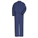 Bulwark Flame Resistant 9 oz Twill Cotton Excel FR Regular Classic Coverall with Hemmed Sleeves, Navy, Size 40