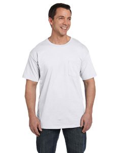 Hanes mens BeefyT 100% Cotton TShirt with Pocket(5190)