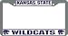 Kansas State Wildcats Chrome License Plate Frame