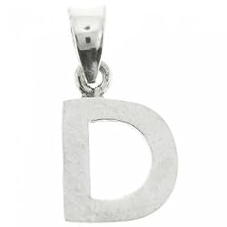 Letter D Initial Dangle Pendant - Sterling Silver Jewelry