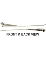 JEEP CJ SERIES 74-86 FRONT WIPER ARM R or L, w/ Power, Matte Silver