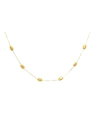 14 Karat Yellow Gold 24" Beaded 10 Stations Necklace Wi