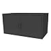 2-Door Double Cube - Black (Black) (15H x 30W x 15D)