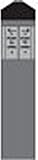 MS Sedco 608-WSS-619-GR-42 Gray Post Assembly, 2 Recessed 619-WSS
