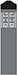 MS Sedco 608-WSS-619-GR-42 Gray Post Assembly, 2 Recessed 619-WSS