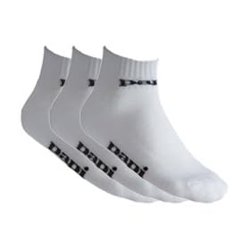 Papi Quarter Logo Socks (3-Pack) for Men & Teenagers - White