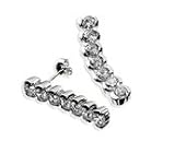 14kt White Gold Diamond and Sapphire Studs (.10 ct. tw.)