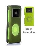 iSkin Duo for iPod Nano - 2GB / 4GB (Dual Layer Silicone Protector): Grey (Outer Skin) / Green (Inner Skin)