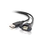 Cables to Go 28063 USB 2.0 A Male to A Female Panel Mount Cable (2 Feet, Black)