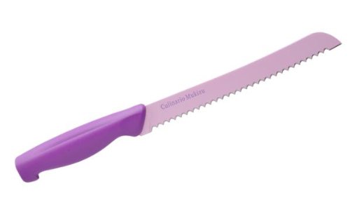 Culinario Mukizu Messer, Brotmesser, ca. 32 cm, lila Preisvergleich