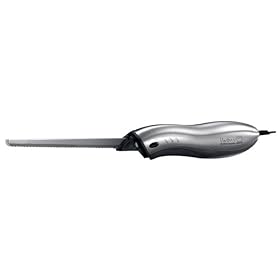 Marco Pierre White by Russell Hobbs 14185 120w Carving Knife in brushed aluminium with universal and frozen blades