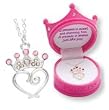 Petite Princess Crown Necklace in Figural Gift Box