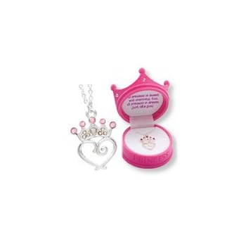Set A Shopping Price Drop Alert For Petite Princess Crown Necklace in Figural Gift Box
