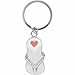 Heart Flip Flop Charm Keyring