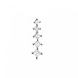 Princess Diamond Journey Pendant in 14K White Gold